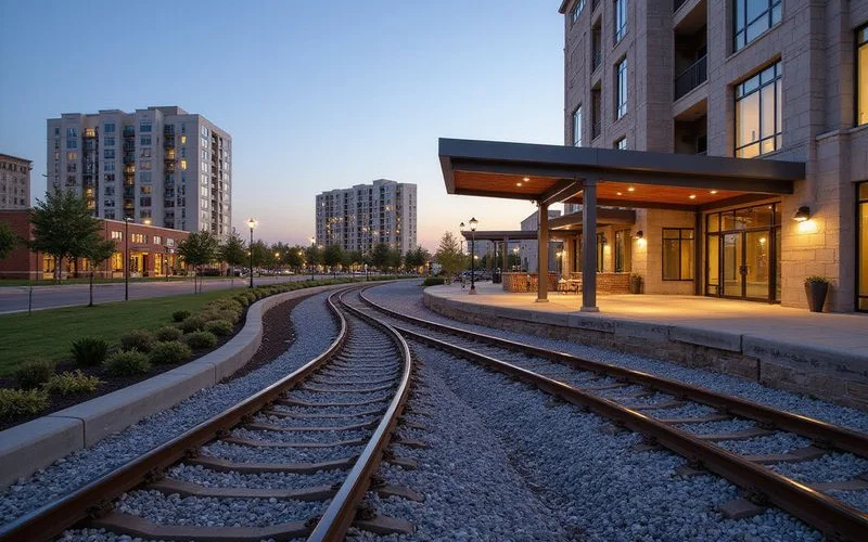 Line diagram of running vs. planned transit, solid and dashed