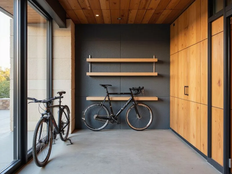 Bike storage room in a new apartment building
