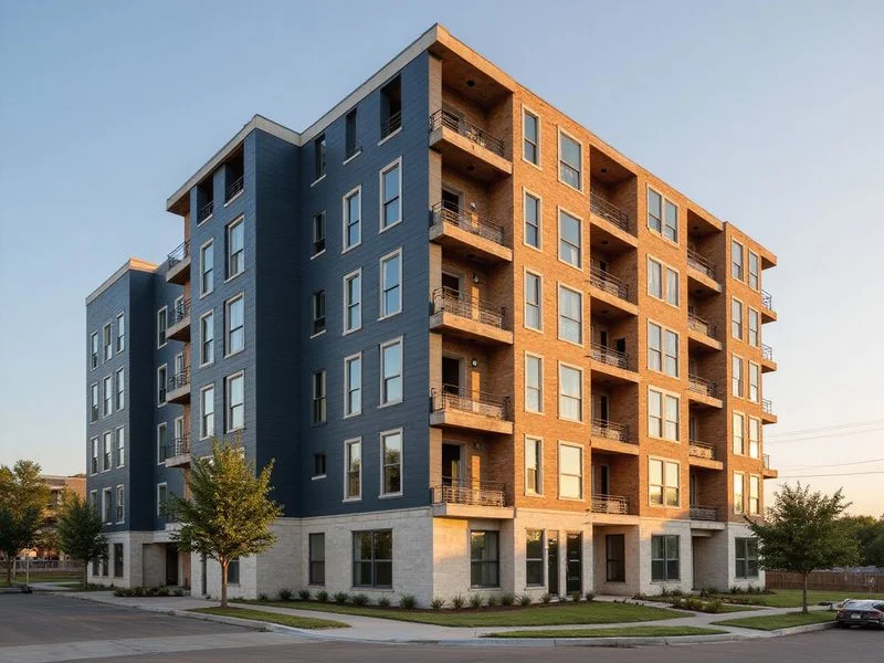 Apartment building under construction in southeast Fort Worth